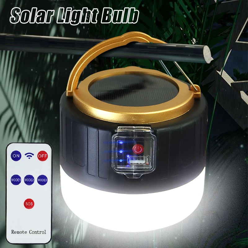 Solárne LED kempingové svetlá Výkonné núdzové svetlá trhu Energia úspory žiarovka žiarovka nabíjateľnú osvetlenie Outdoor Light Light