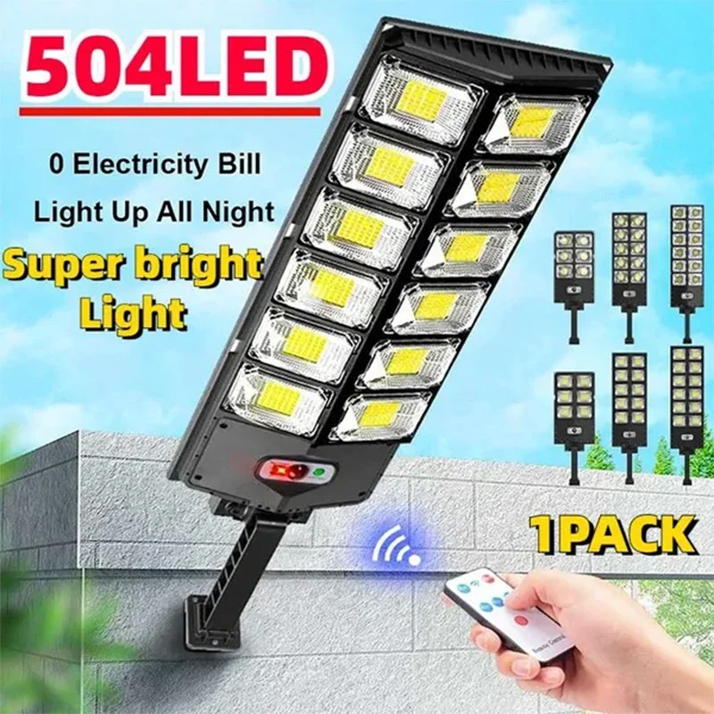 Solárne pouličné svetlá vonkajšie, solárne lampa s 3 svetlom režimom diaľkového ovládača vodotesný snímač pohybu pre záhradnú terasu Path