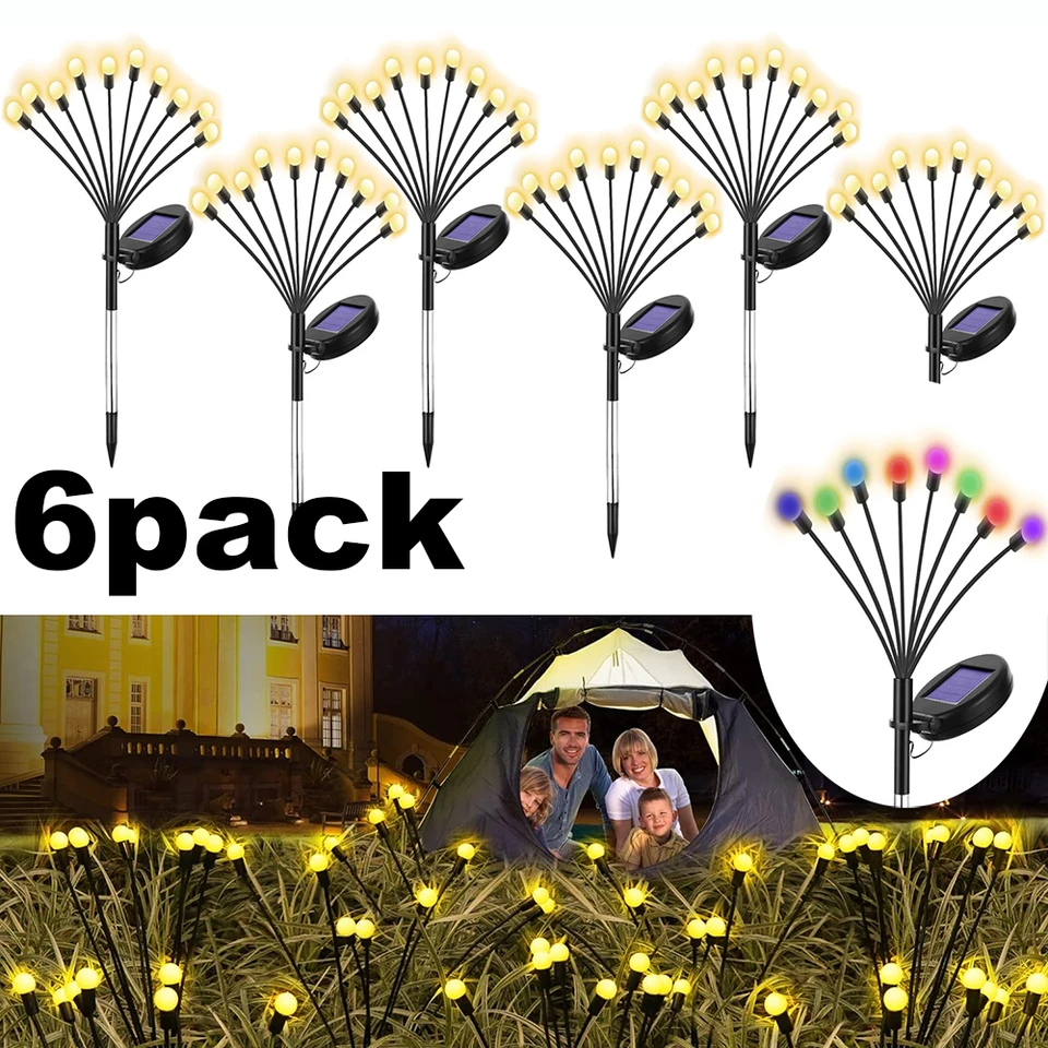 Solárne svetlá Firefly vonkajšie vodotesné záhradné dekorácie krajinné svetlá Firefly Lawn Lamps Terrace Balkón Decor Solárna lampa