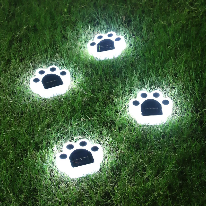 Solárne svetlá LED s 1/4pack LED, vonkajšie svetlo, dekoratívna lampa s labkou pre zvieratá, terasa na záhradu, Halloween, domáci dekor
