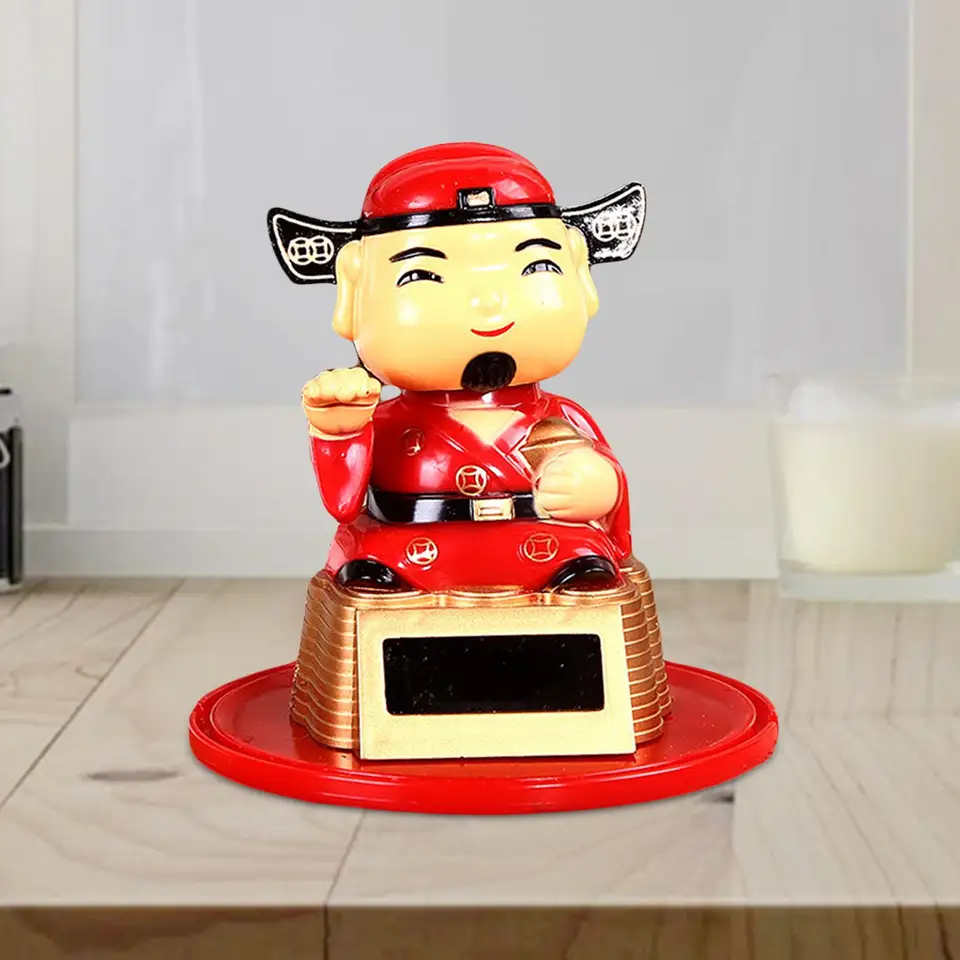 Solárne trasené figúrky kývnuté a vlnové bohatstvo Dancing CAR ornament dekorácie hračky