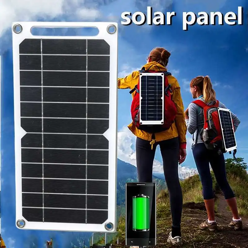 Solárny nabíjací panel Outdoor USB Solar Charger na kemping prenosný prenosný batériu nabíjanie bankového napájania