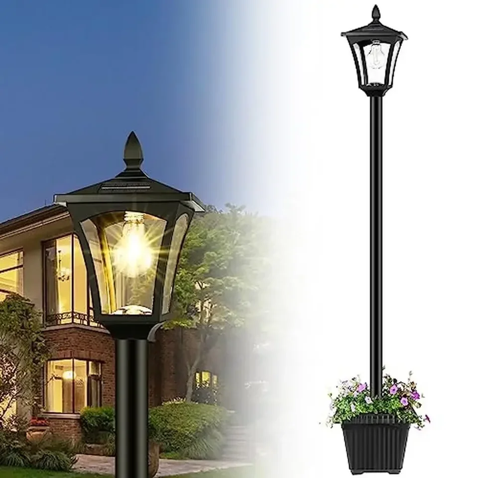 Solárny outdoorový lampa s vysokoúčinnými panelmi Ekologické pouličné svetlo dekorácie záhradné dvor