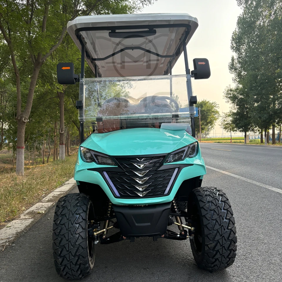 Solárny panel nabitý 60/72 V lítiová batéria AC Motor Výkonný golfový košík na poľovníctvo Používajte buggy s elektrickým navijakom na predaj