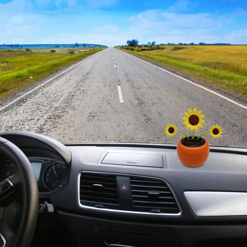 Solárny tanec Dancing Dancing Flowers ORNAMENT pre auto prenosné trasenie hlavy hračky Opätovne použiteľné solárne dashboard