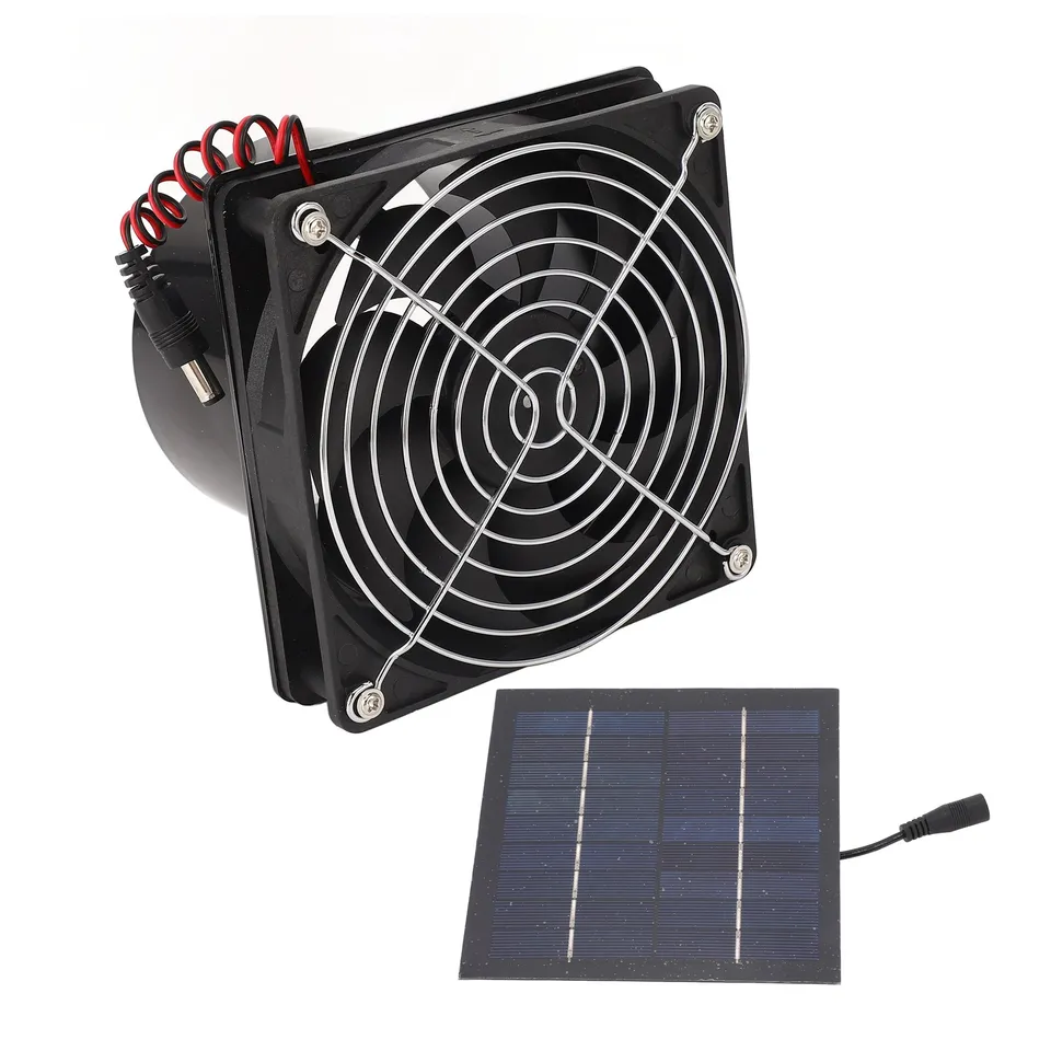 Solárny ventilátor Ventilácie Ventilácie ventilátora Slnečný výfukový ventilátor Efektívne rozptyľovanie tepla Vetra 50 W súprava ventilátora solárneho panela 5-12V