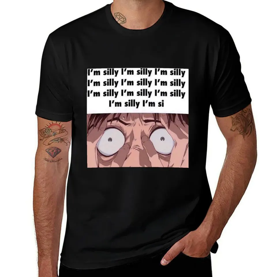 Som hlúpy evanjelion shinji meme tričko Custom Design Your Own Topping pánske grafické tričká anime