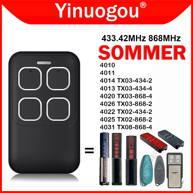 Sommer 434MHz 868MHz 4010 4010 4020 4014 4013 4026 4022 4025 4031 Tx02 Tx03 434-2 434-4 868-2 868-4