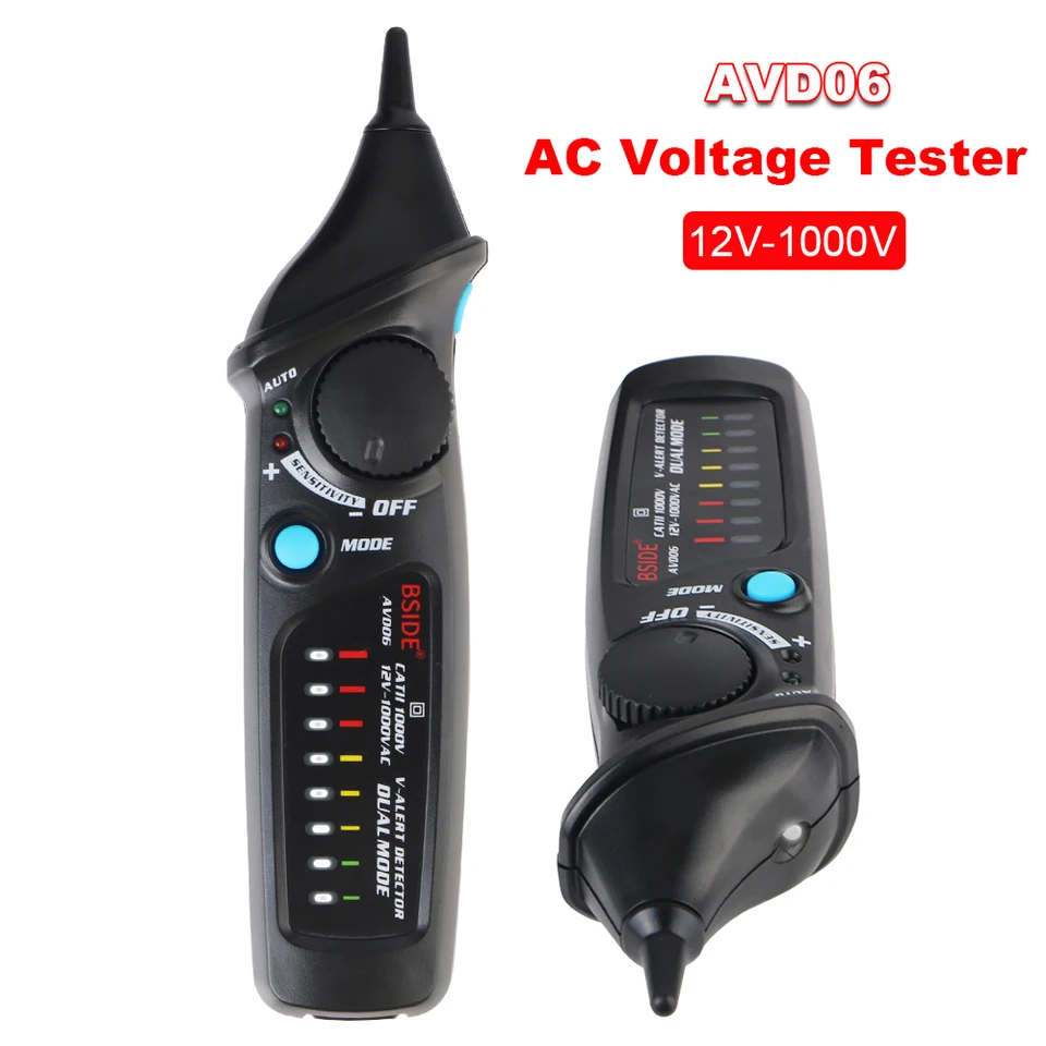 Sondový pero Avd06 12v-1000V detektor obvodu s LED indikátorom bzučiaka Výstraha AC voltový detektor AC Tester Universal