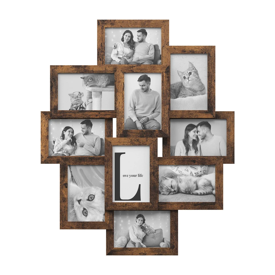 SongMics Collage Pictues Remes, 4x6 Picture Remes Collage for Wall Decor, 10 Balíkových fotografií Rám pre galériu
