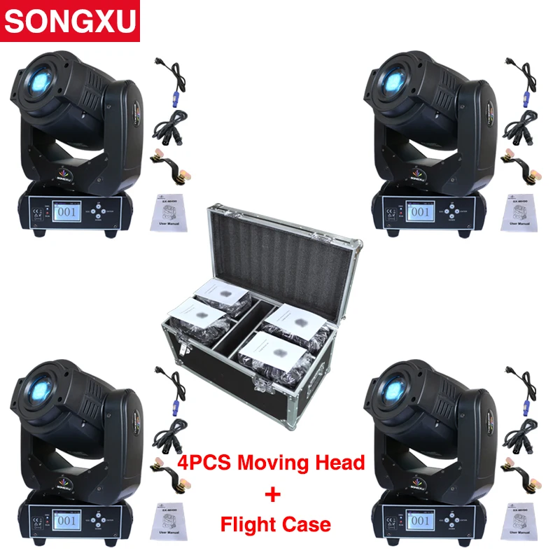 Songxu Flight Case 4in1 pre 90 W Lyre Gobo LED Moving Head Light 6/16 kanál pre pódium divadelného Disco Nightclub Party/SX-MH90