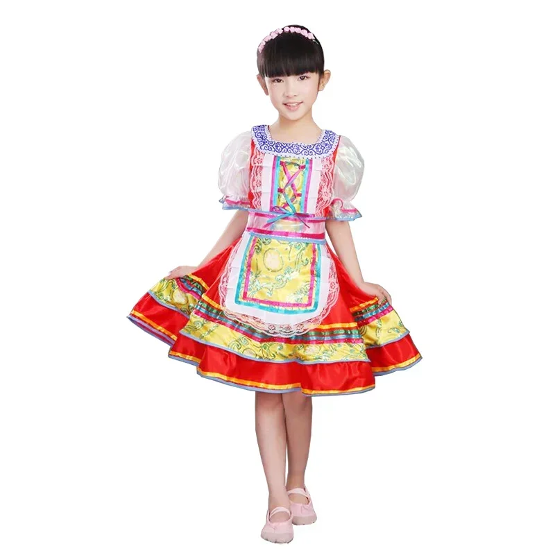 Songyuexia Ruské národné kostýmy Moderné scénické kostýmy Dance Dance Princess Diela Girl Party Show Dance šaty