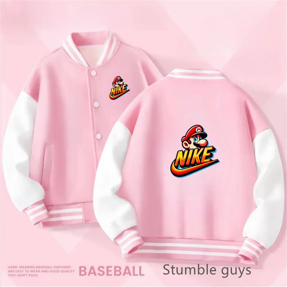 Sonic Brand Hoodies Boys Dievčatá baseball uniforma hrubý kabát vek 2-14