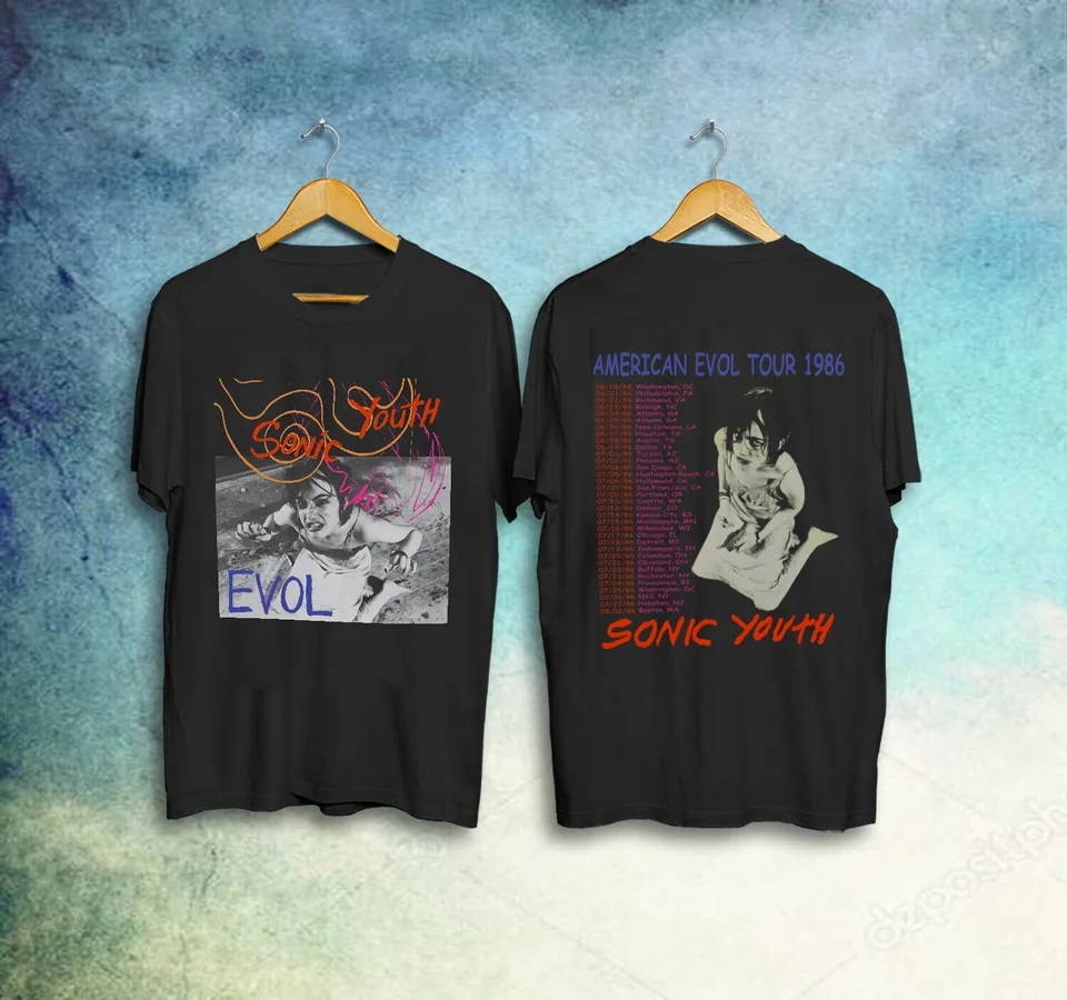 Sonic Youth American Evol T tričko Black Cotton S 3XL pre fanúšikov