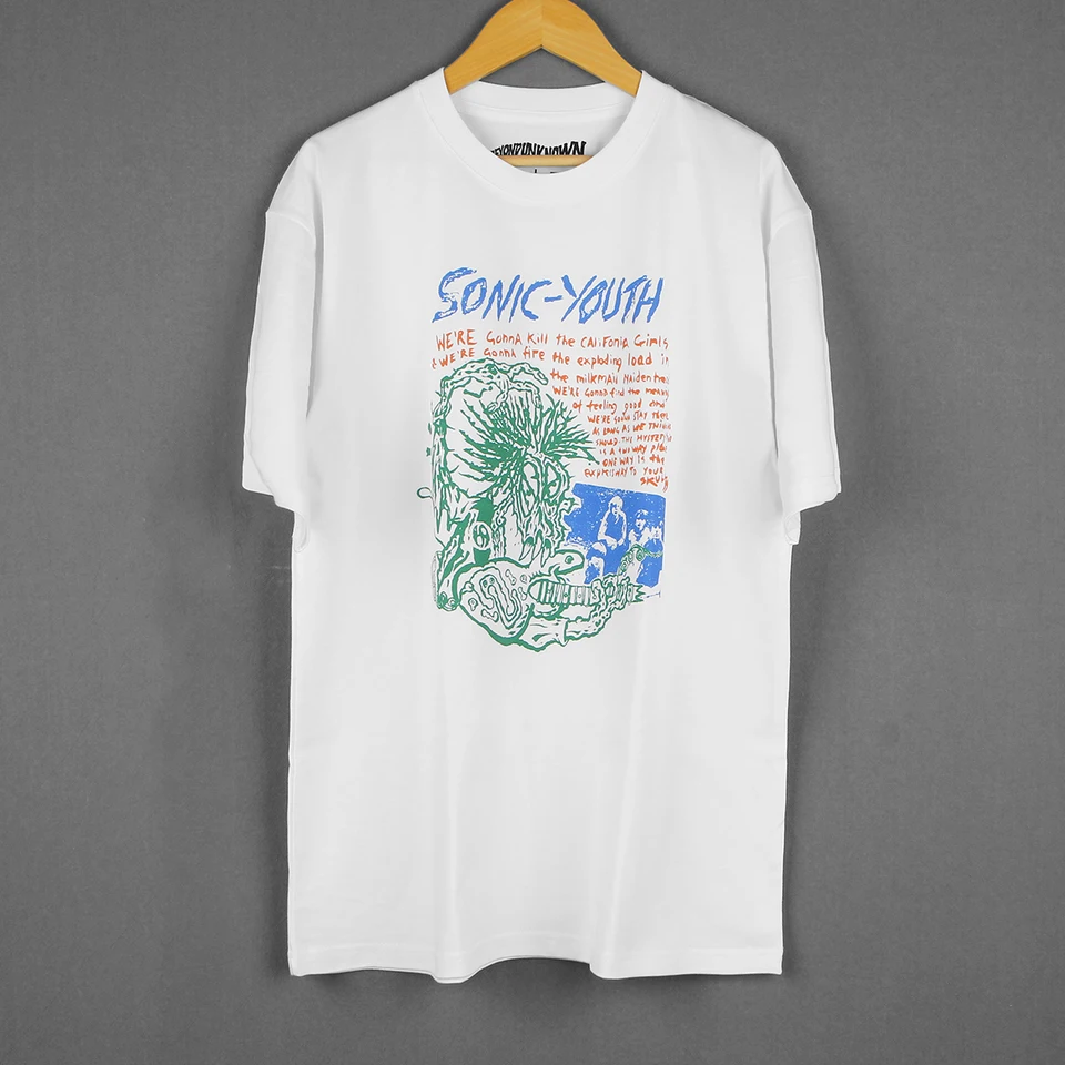 Sonic Youth Tričko Experimentálne grunge pixies kapela biele pánske oblečenie s krátkym rukávom letné bavlnené tričko tričko