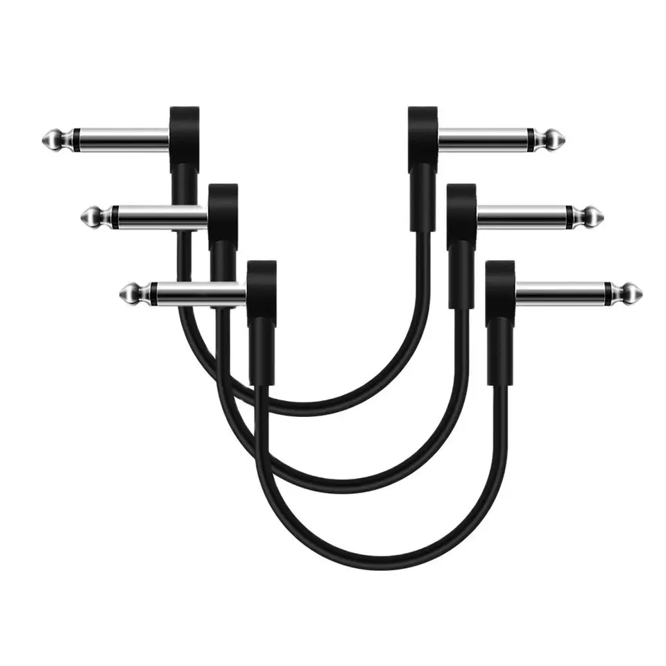 Sonicake Patch Cable pre elektrický gitarový efekt Pedál Čierne 3-6 kusov 6 palcov 15 cm Muž k mužskému hudobnému prístrojové príslušenstvo