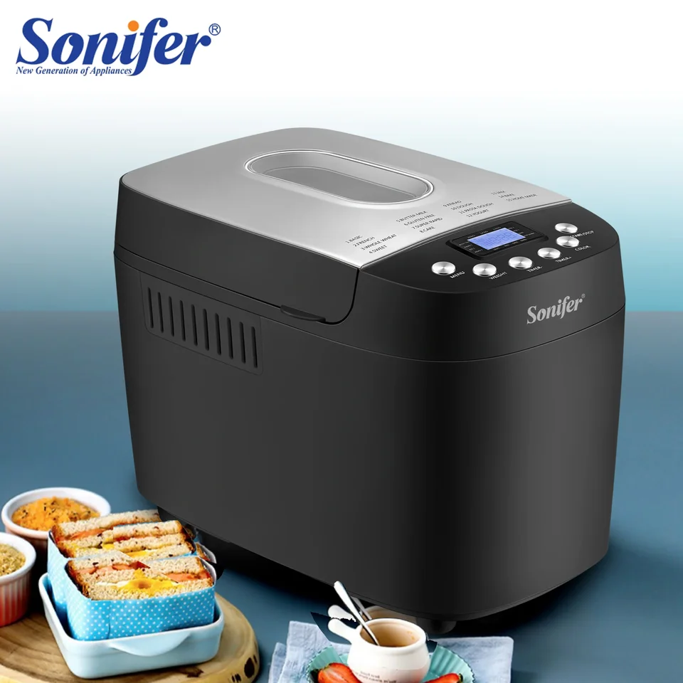 Sonifer SF-4025 Nová kuchyňa 15 programy Digitálny elektrický automatický stroj na výrobu chlieb pre domov