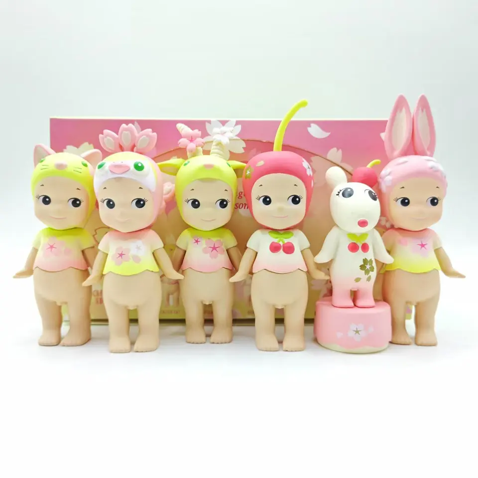Sonny Angel 1ks Cberry Blossom Series Anime Figures Cactus ozdoby Dolls Deti vianočné narodeniny gif