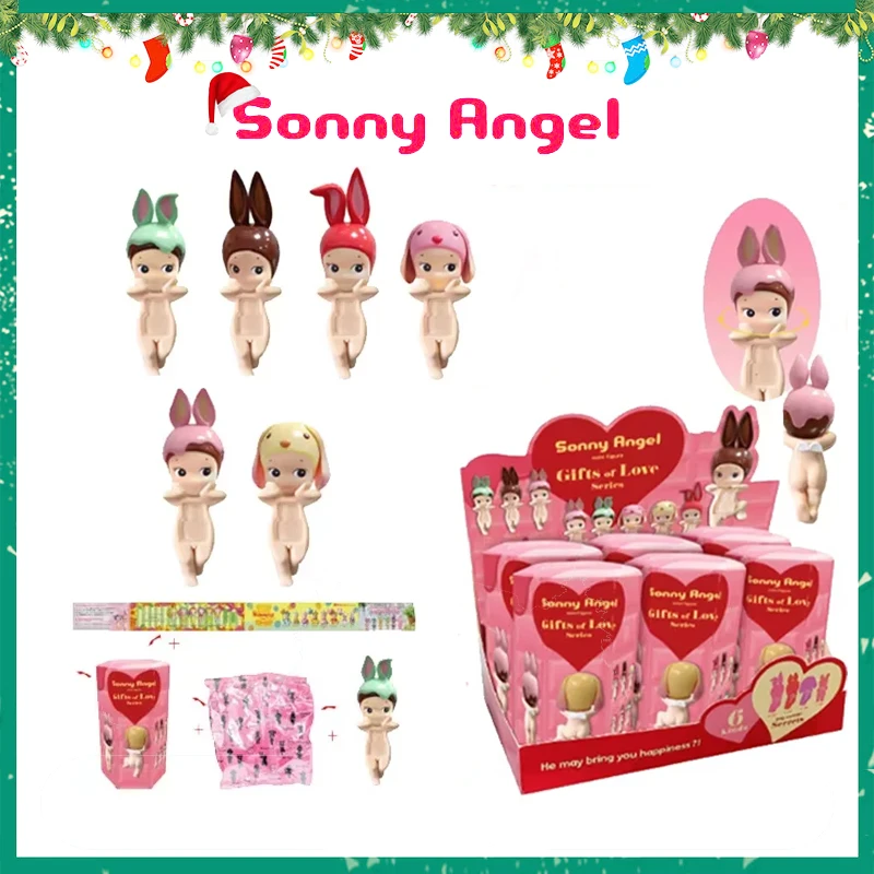 Sonny Angel Blind Box Hippers Gift of Love Serie Anime Figures hračky roztomilé fanúšik bábiky Kartoon vianočné darčeky