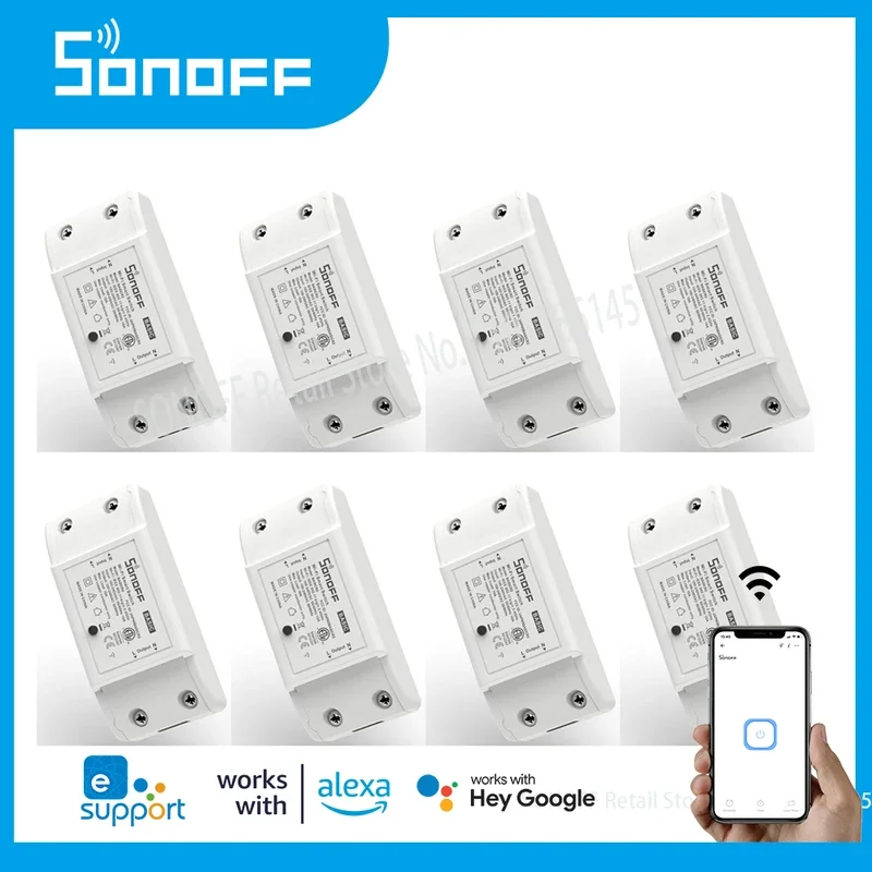 Sonoff Basic R2 WiFi Smart Switch Ewelink diaľkové ovládanie Svetlo prepínač DIY moduly inteligentná domáca automatizácia prostredníctvom Alexa Google