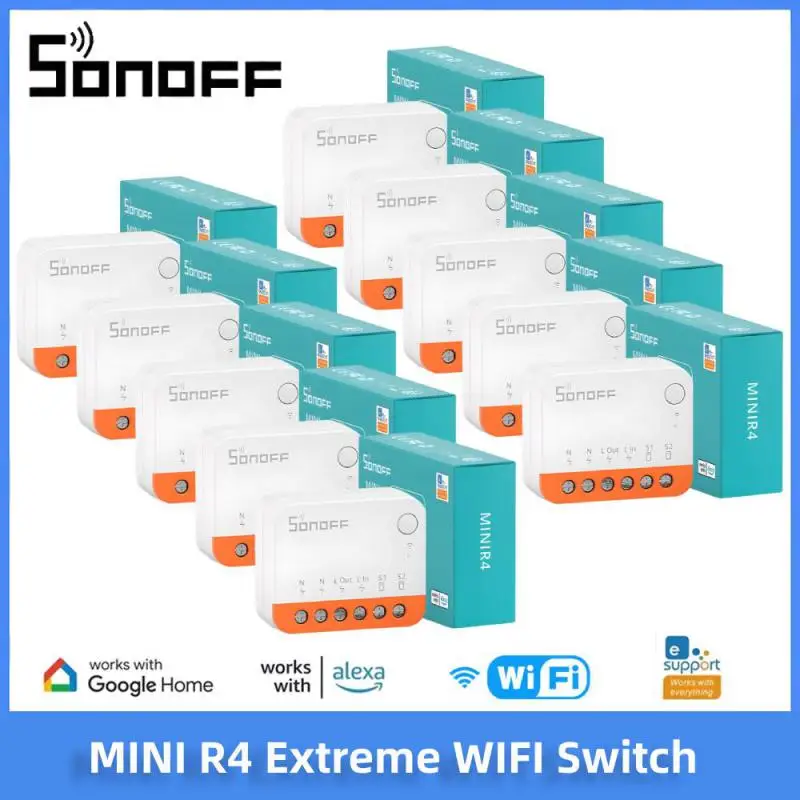Sonoff Mini R4 Extreme WiFi Smart Switch Dvojcestné diaľkové ovládanie režim režimu Smart Home ModLue prostredníctvom aplikácie Ewelink App Alexa Google