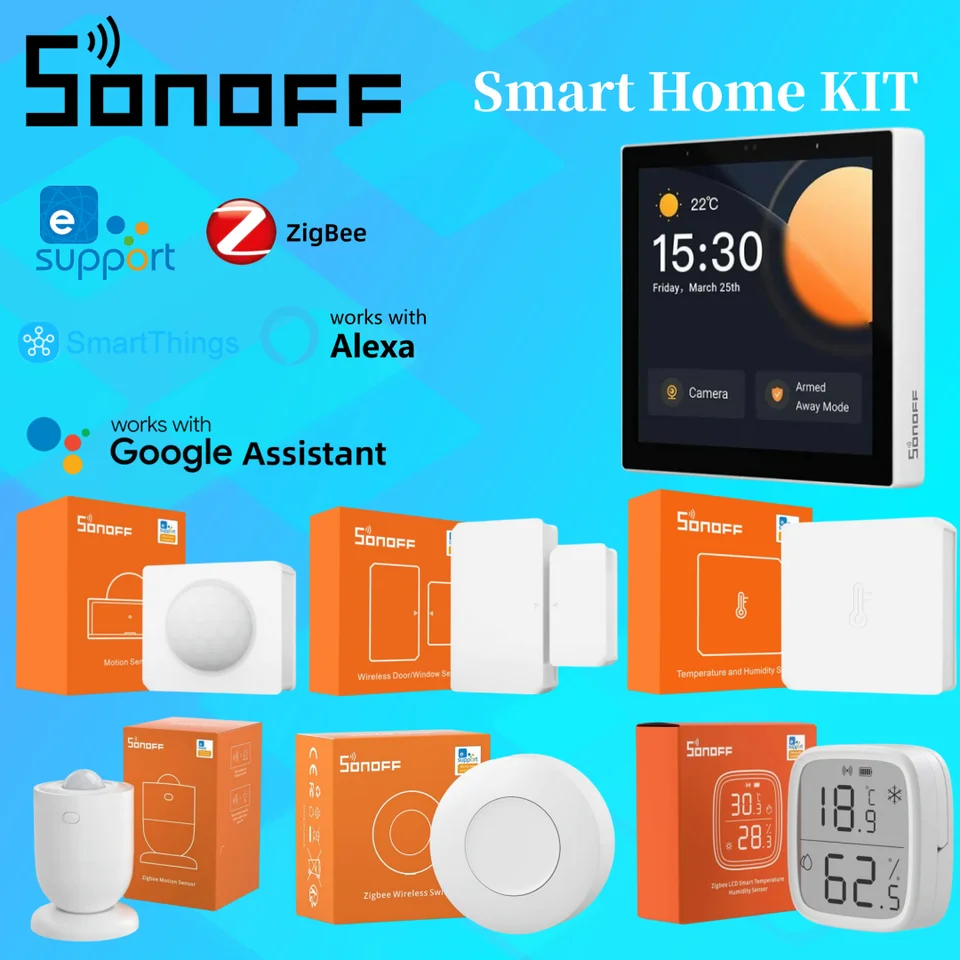 Sonoff nspanel inteligentná scéna Wall Switch Práca s Sonoff Device Home Automation Termostat cez Ewelink Alexa Google Alice