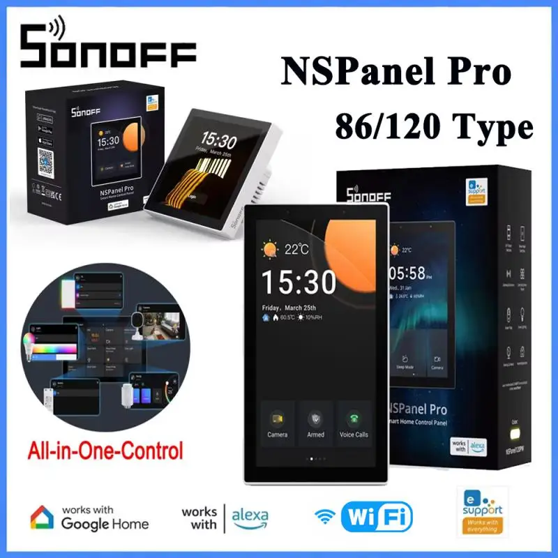 Sonoff Nspanel Pro 120 86 Typ Wifi Zigbee Matter Smart Panel Termostst Spotreba DIY Scéna Podpora všetkých zariadení Sonoff