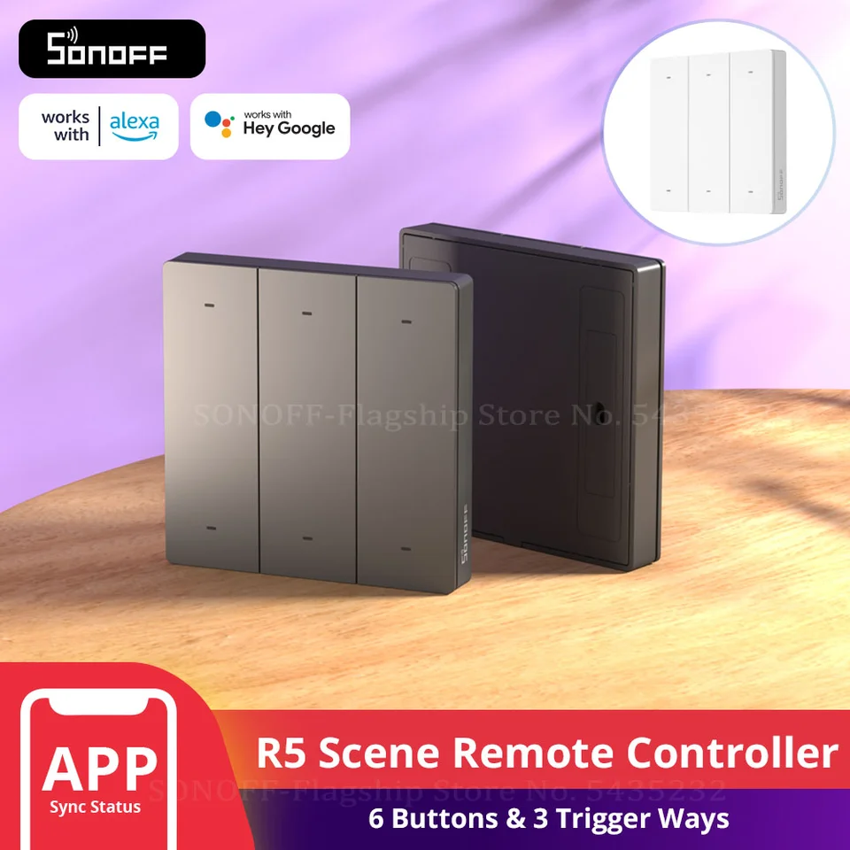 Sonoff R5 Scene Controller 6 Channel Switchman Wireless diaľkový ovládač Smart Home Appliance Použitie pre Minir3 M5 Ewelink-remote