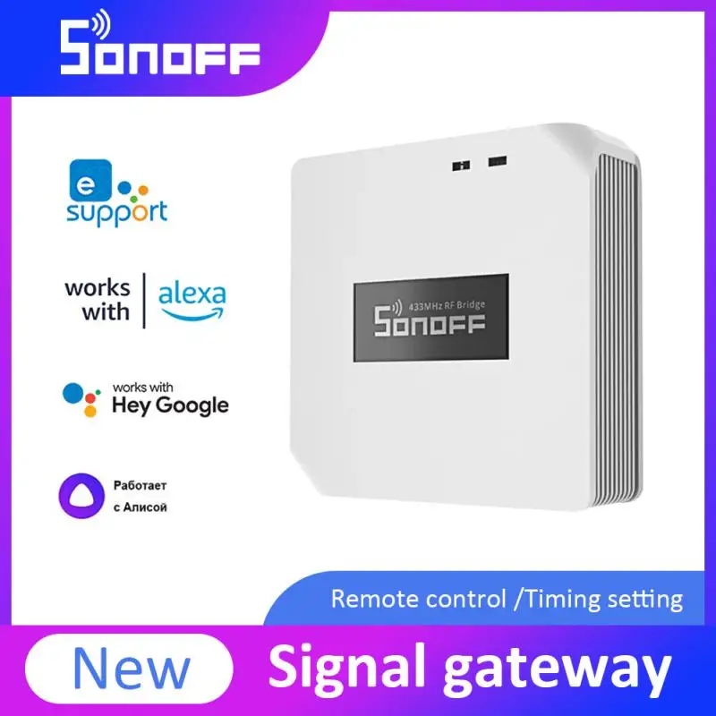 Sonoff RF Bridger2 433MHz Hub pracujte so snímačom snímača pohybu/ dverí RF diaľkový ovládač Smart Home Alexa Google Home