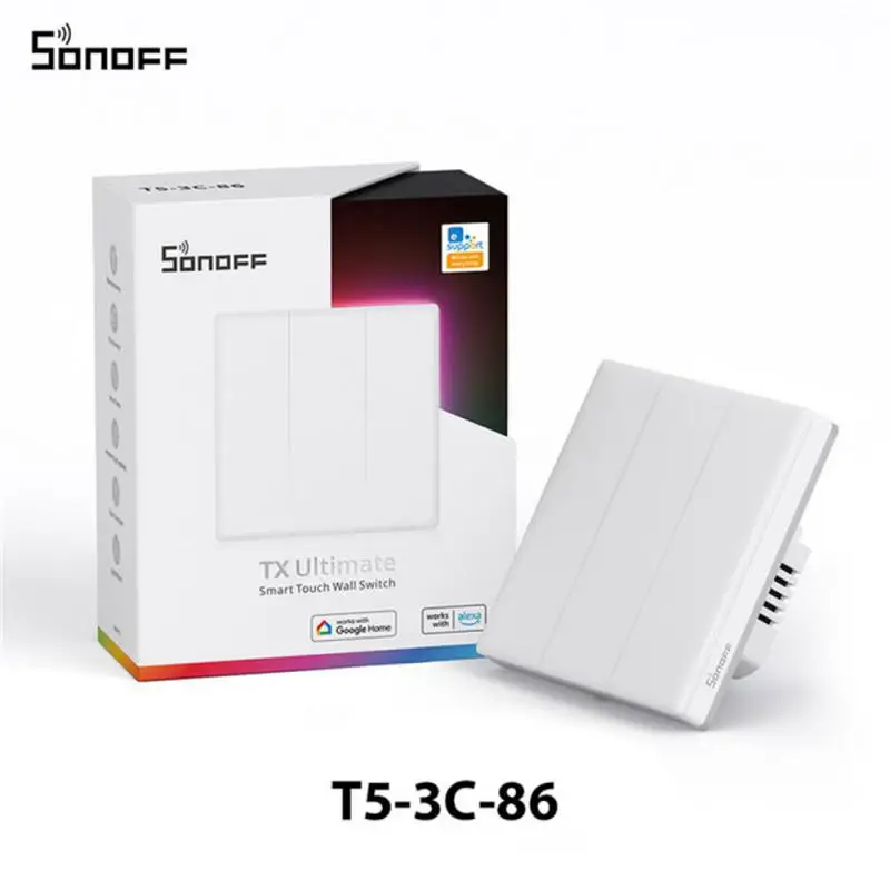 Sonoff Smart LED Light T5 120 1C 2C 3C 4C WiFi Smart Wall Touch Switch TX Ultimate Full Touch Access Switch hlasové ovládanie Alexa