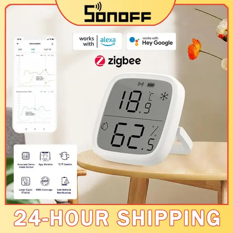 SONOFF SNZB-02D/SNZB-02P ZIGBEE SMART CETEGLE SENZOR SENZOR pre ZBBRIGE-P EWELINK Alexa Google Home Assistant Alice Alice Alice