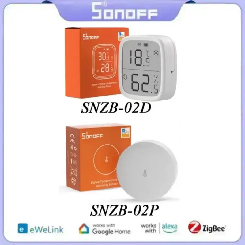 SONOFF SNZB-02P/02D SENZOR SENZOR ZIGBEE MONIGRE SMART HOME AUTOMATION Control Control cez Ewelink Alexa Google Home