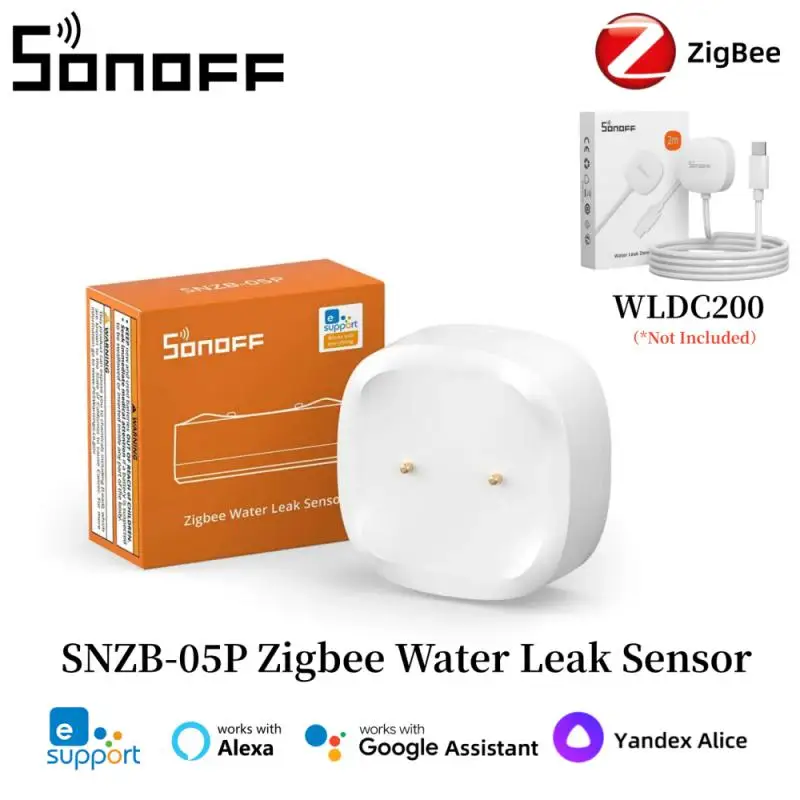 SONOFF SNZB-05P ZIGBEE 3.0 Detektor úniku vody 5 rokov doživotný IP67 nepremokavý diaľkový ovládací dom Smart Home s Alexa Google Home