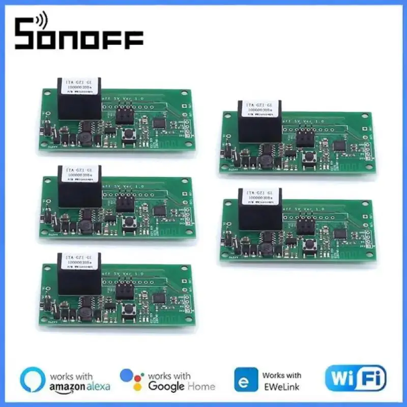 Sonoff SV WiFi Smart Switch Schakelaar Relé 5-24V Spínač bezpečného napätia Ewelink App Home Modul Podpora Alexa, Google Home Nest