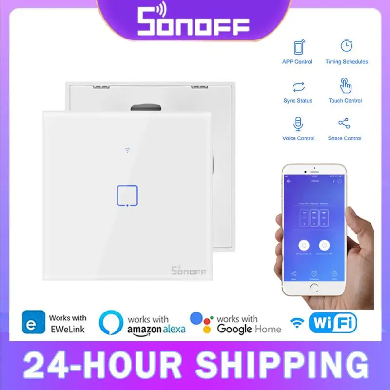 SONOFF T1/T2/T3/T0 TX EU/UK/US 1/2/3 GANG WIFI WIFI SMART WALT TOTLE SWITCH
