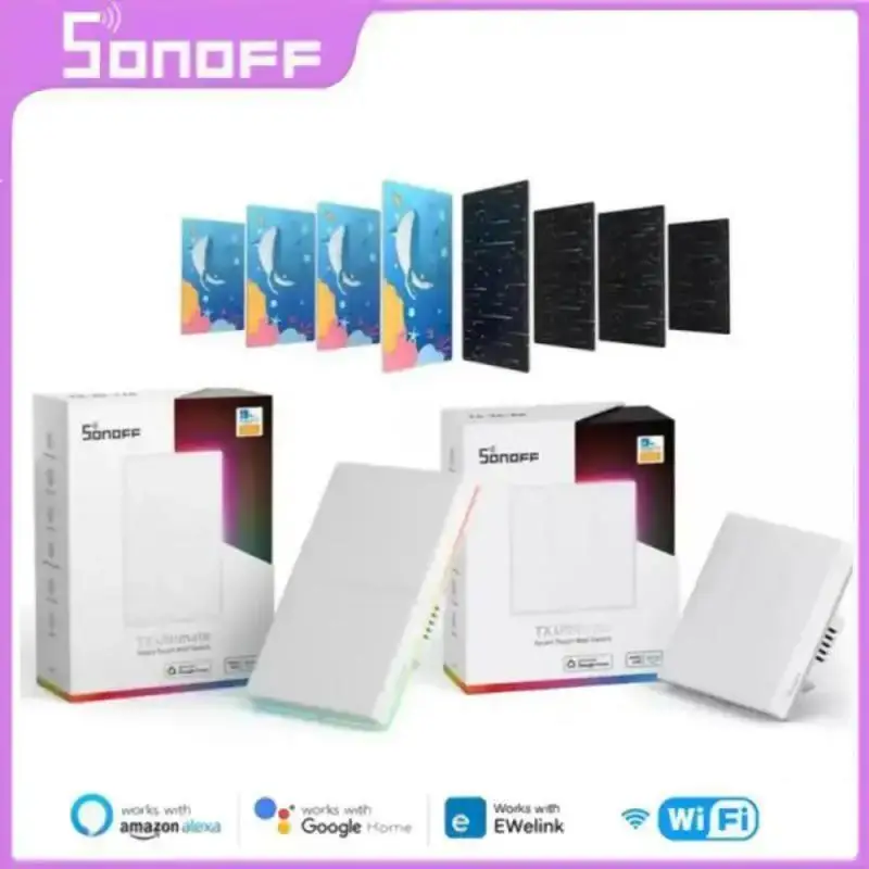 Sonoff T5 120 1C 2C 3C 4C WiFi Smart Wall Touch Switch TX Ultimate Full Touch Access Smart LED LIGH SWILD Hlas