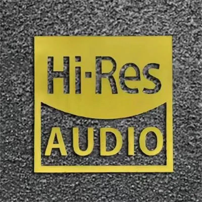 Sony Hi-Res Audio Gold Štandardný vysoko kvalitný zvukový certifikovaný kovový nálepky slúchadlá kovové nálepky