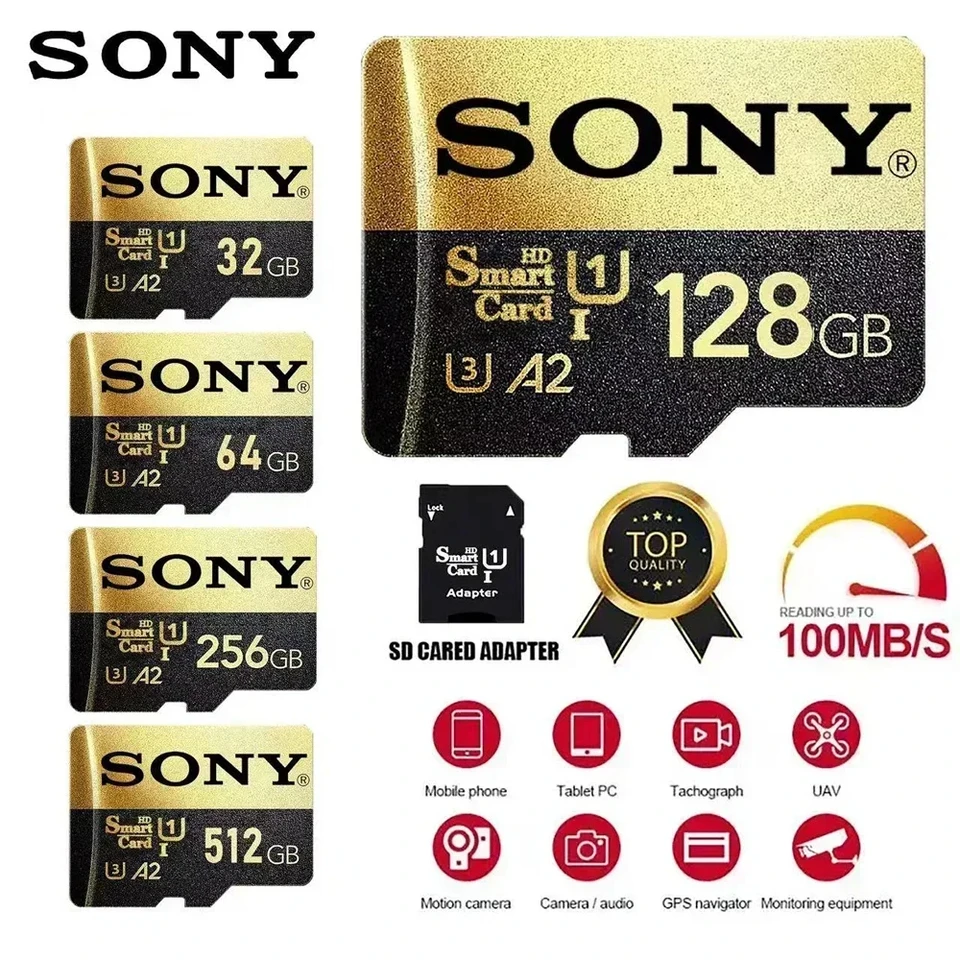 Sony Ultra Micro TF SD Flash Pamäťová karta 64 GB 128 GB 256GB 512 GB 1TB Micro TF SD Card Dropshipping A2 V60 pre Sony Camera Nintend