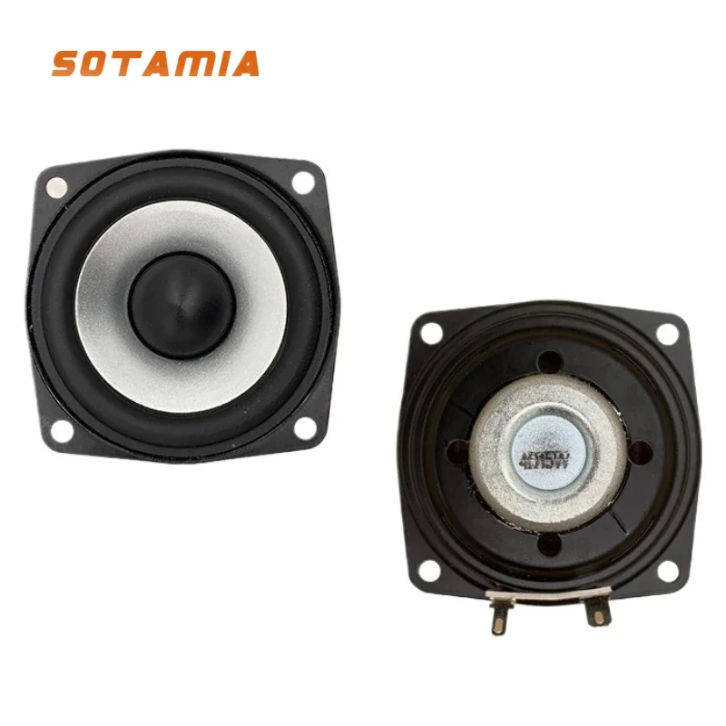 Sotamia 2ks 2,5 palca reproduktor s plným rozsahom 4 ohm 15 W Zvukový zosilňovač Loudspeaker Gumber Edge Domovské divadlo DIY Bluetooth reproduktor