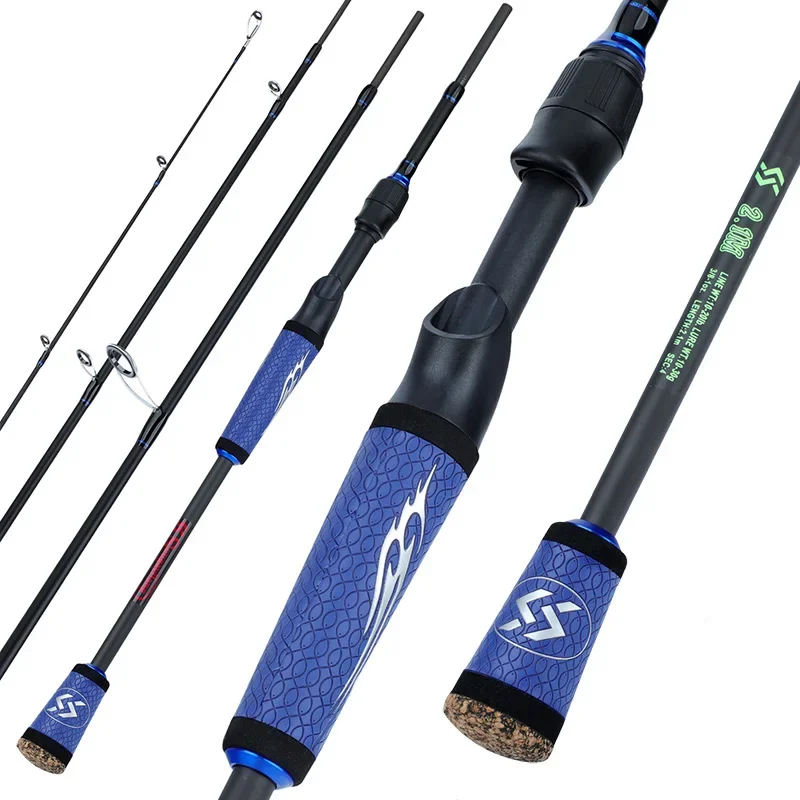 Sougayilang 1,8 m-2,4 m spinning Casting Hádzanie rybárska tyč Ultragiight uhlíkových vlákien prenosná cestovná tyč pre kapry basy