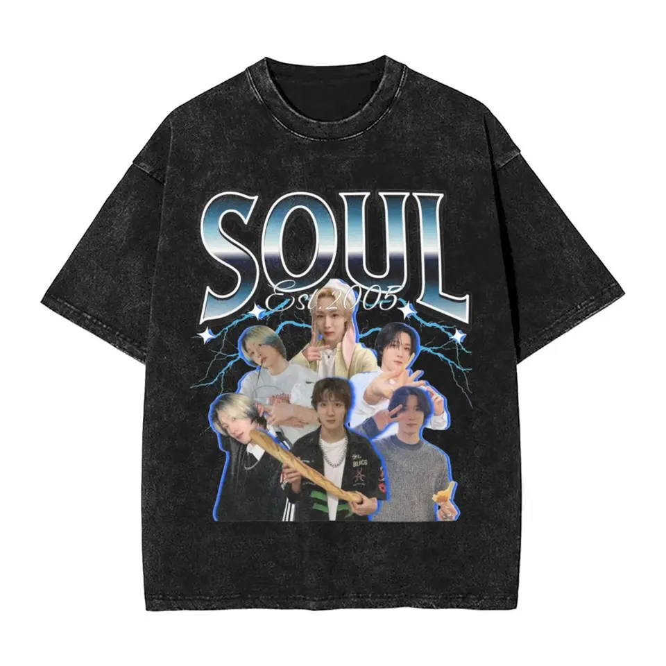 Soul Rapper T tričko Summer P1harmony Dancer Y2K Fun Tričká 2024 bavlnené tričko pre muža pre mužov krátke rukávy voľné vrcholy