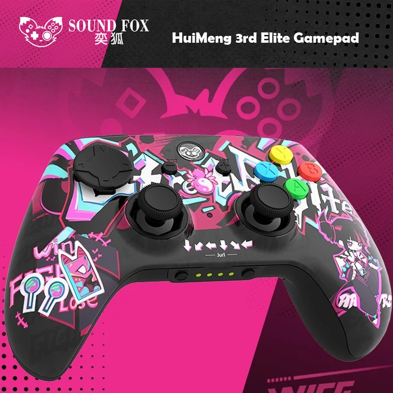 Sound Fox 3. elite gamepad, programovateľné, podporuje režim myši, pripojenie Tri-režim, 2K prijímač, prispôsobiteľné magnetické shell