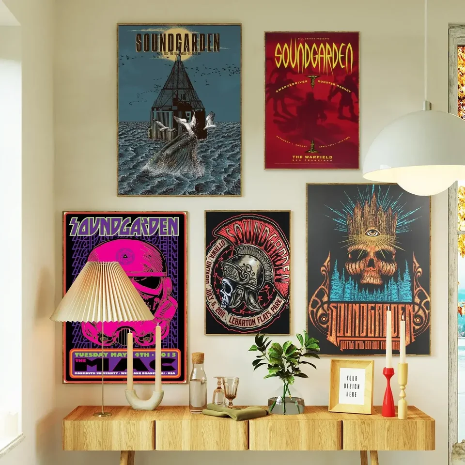 soundgarden plagát výtlačky nástenné umenie plátno maľujúci plagát pre modernú rodinnú obývaciu izbu domov dekor