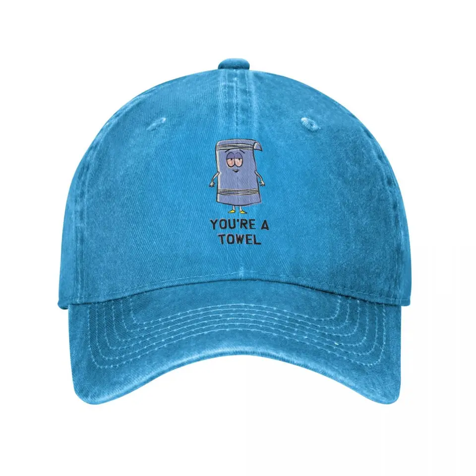 Southpark TOWELIE Ste uterák baseball caps klasický džínsový džínsový karikatúra anime snapback klobúk pre mužov vonkajšie klobúky čiapka