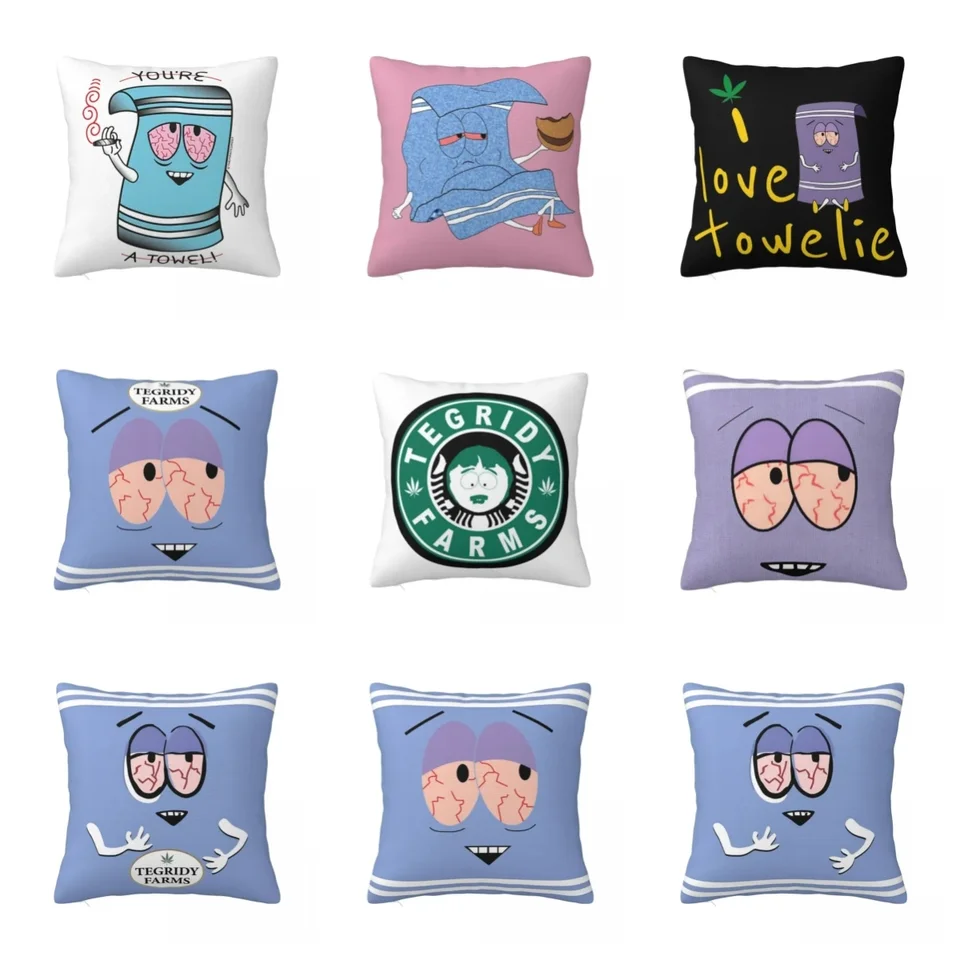 Southpark Towelie vankúšový obal obal Funny Cartoon Towelie High Opd Stuffy Stoličky vankúšový štýl štvorcový štýl