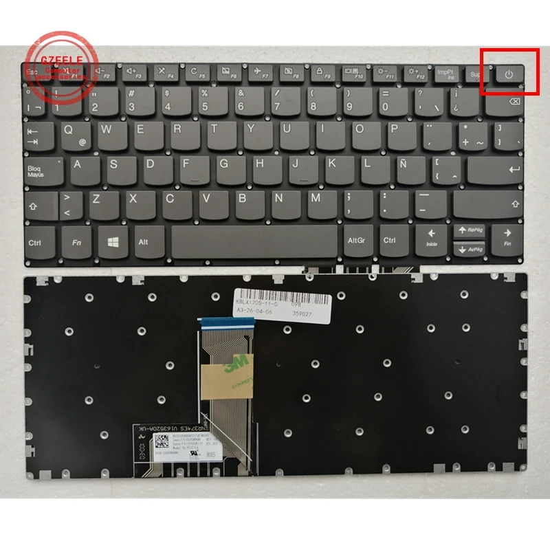 SP LA /US NOVINKA PRE Lenovo IDEAPAD 120S-11IAP 120S-11 120S S130-11IGM Klávesnica prenosu Španielska španielska latinčina