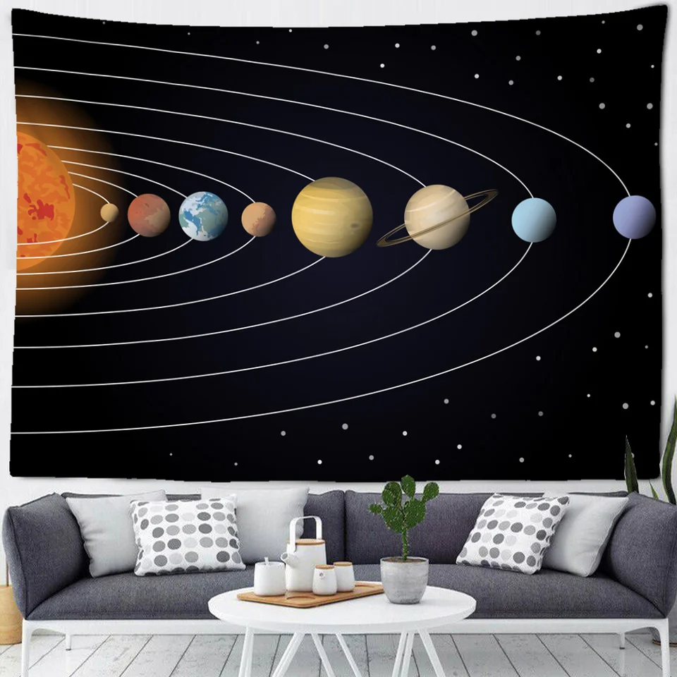 Spaceman astronaut stena zavesenie tapisérie mystické tlačené tapisérie astronómia nadšenca spálne