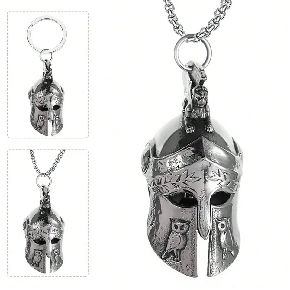 Spartan grécky bojovník prívesok prívesok Roman Warriors Bell Bell Pendant