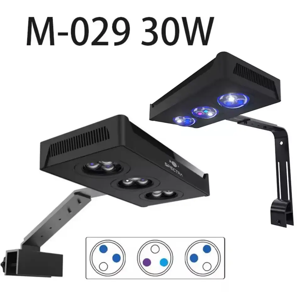 Spectra Nano M029 Aquarium Light 30W/40W Slatno -voda s dotykovým ovládaním pre koralové útesové rybolové nádrže