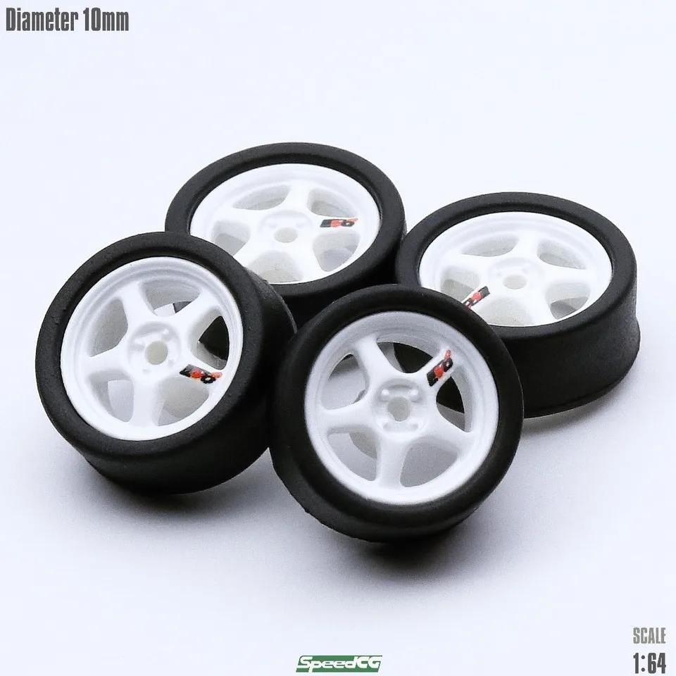 SpeedCg 1/64 ABS kolesá upravené diely s gumovou pneumatikou Typ F upravené 11 mm pre modelové pretekárske vozidlá hračky Hotwheels Tomica
